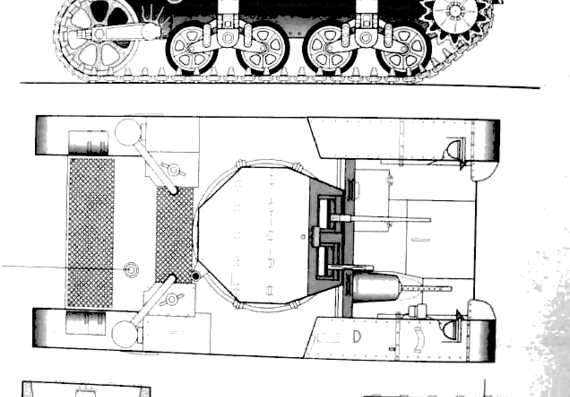 M2 Combat Car Tank [M1A1 Light Tank] - drawings, dimensions, figures